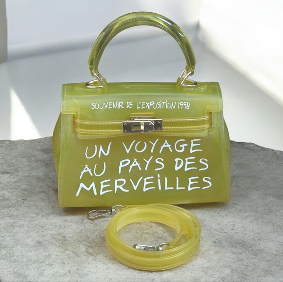 Stylish Yellow Jelly Handbag - Picture 3 of 3